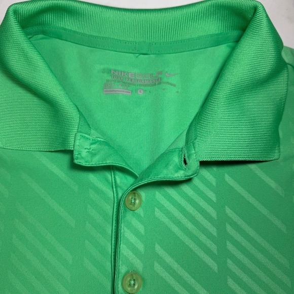 Nike Golf Other - Nike Golf Polo Shirt Mens Large Green Excellent Dri-FIT Striped 542175-338
